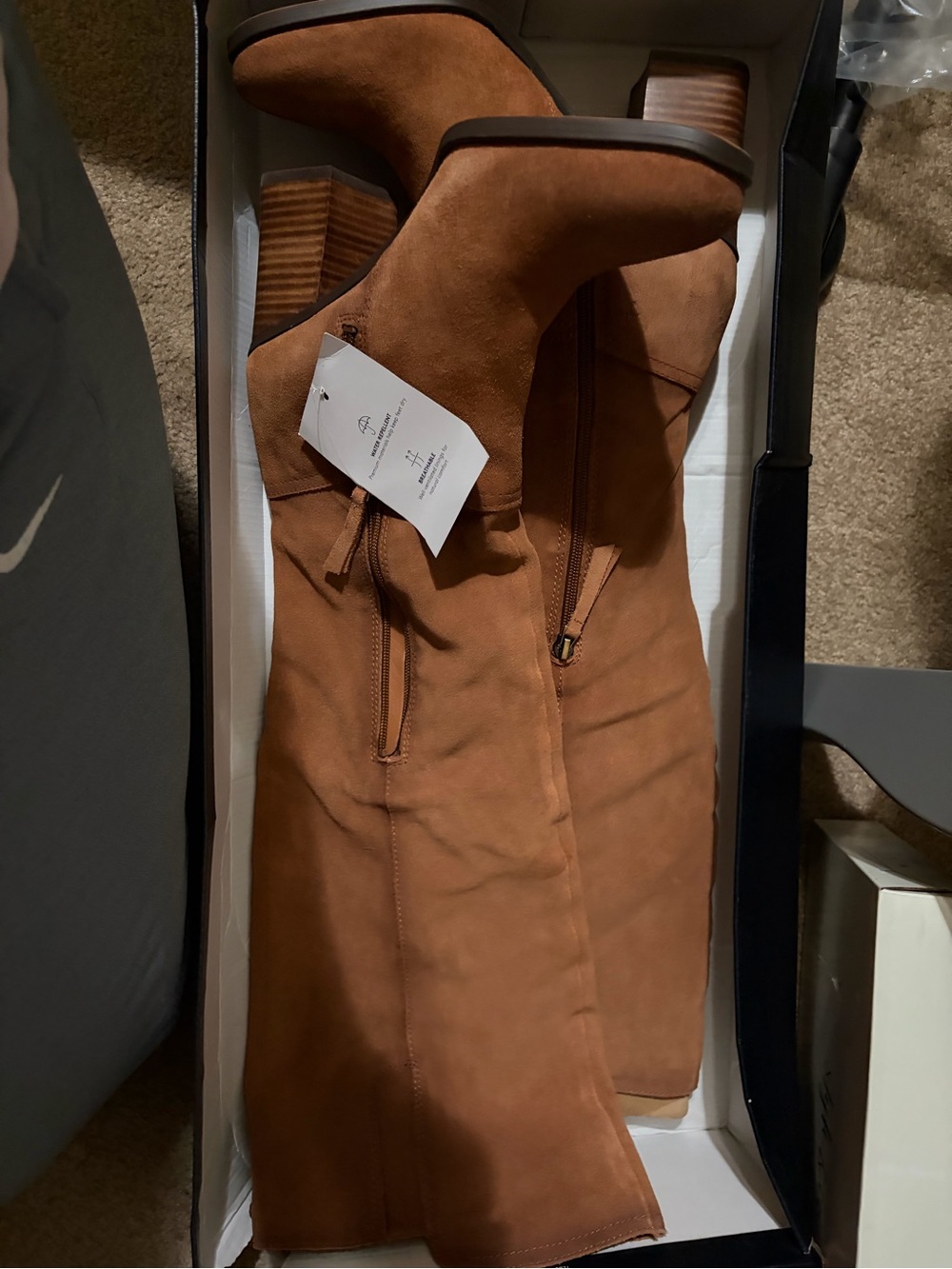 NWT naturalizer Tall Suede Cognac Knee-High Boots